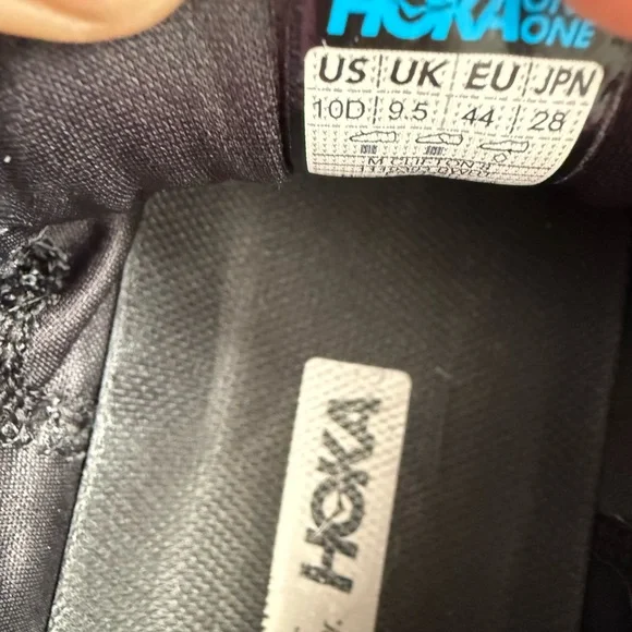 Hoka One One Clifton 8 Black and White Sneakers - Picture 10 of 10